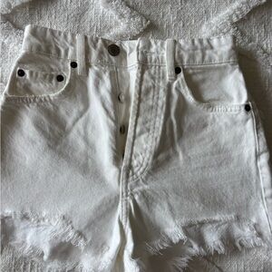 Zara White Denim Shorts